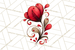 Whimsical Flower Doodle Clipart Cute Sketchy PNG Product Image 4