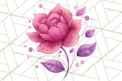 Whimsical Flower Doodle Clipart Cute Sketchy PNG Product Image 2