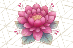 Whimsical Flower Doodle Clipart Cute Sketchy PNG Product Image 4
