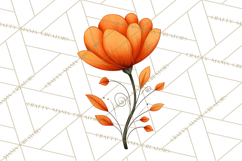 Whimsical Flower Doodle Clipart Cute Sketchy PNG Product Image 3