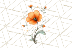 Whimsical Flower Doodle Clipart Cute Sketchy PNG Product Image 5