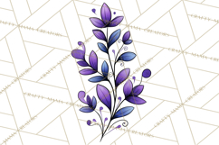 Whimsical Flower Doodle Clipart Cute Sketchy PNG Product Image 4