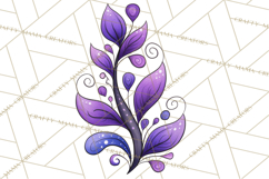 Whimsical Flower Doodle Clipart Cute Sketchy PNG Product Image 5