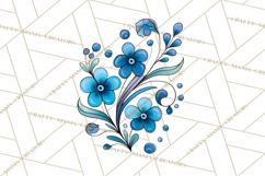 Whimsical Flower Doodle Clipart Cute Sketchy PNG Product Image 2