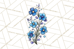 Whimsical Flower Doodle Clipart Cute Sketchy PNG Product Image 5