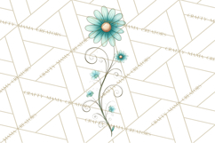 Whimsical Flower Doodle Clipart Cute Sketchy PNG Product Image 2