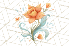 Whimsical Flower Doodle Clipart Cute Sketchy PNG Product Image 3