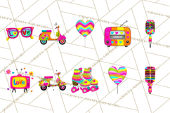 Retro Valentine PNG, Groovy Heart Clipart Product Image 2