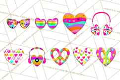 Retro Valentine PNG, Groovy Heart Clipart Product Image 3
