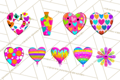 Retro Valentine PNG, Groovy Heart Clipart Product Image 9