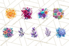 Whimsical Flower Doodle Clipart Cute Sketchy PNG Product Image 9