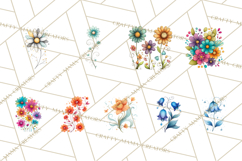 Whimsical Flower Doodle Clipart Cute Sketchy PNG Product Image 2