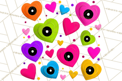 Retro Valentine PNG, Groovy Heart Clipart Product Image 5