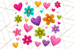 Retro Valentine PNG, Groovy Heart Clipart Product Image 4