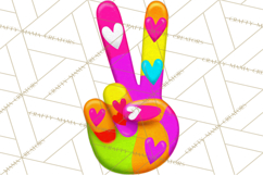 Retro Valentine PNG, Groovy Heart Clipart Product Image 2