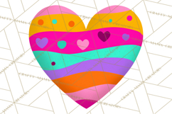 Retro Valentine PNG, Groovy Heart Clipart Product Image 4