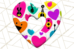 Retro Valentine PNG, Groovy Heart Clipart Product Image 3