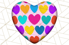 Retro Valentine PNG, Groovy Heart Clipart Product Image 2