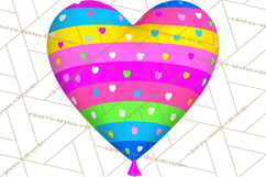 Retro Valentine PNG, Groovy Heart Clipart Product Image 2