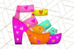 Retro Valentine PNG, Groovy Heart Clipart Product Image 2