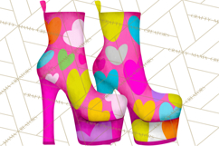 Retro Valentine PNG, Groovy Heart Clipart Product Image 4