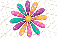 Retro Valentine PNG, Groovy Heart Clipart Product Image 3