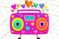 Retro Valentine PNG, Groovy Heart Clipart Product Image 3