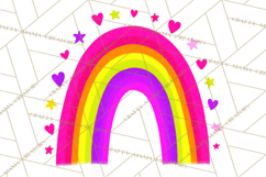 Retro Valentine PNG, Groovy Heart Clipart Product Image 4