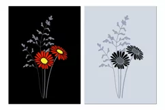 Flower svg, Cut file, Flower svg, Layered SVG, Floral tattoo Product Image 4