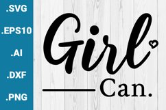Girl Can Feminism Quote Sublimation Product Image 1