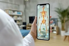 Innovative Back pain augmented reality. Generate AI Product Image 1