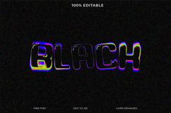 Colorful BLACK text with iridescent effect, perfect for gr Product Image 1