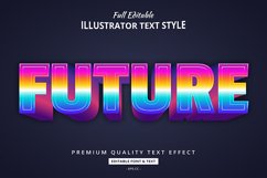 Gradient Future Vibrant Illustrator Text Style Effec Product Image 1
