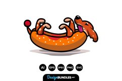 Dachshund Hotdog Illustrations Product Image 1