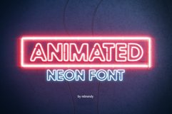 Animated Neon Font Product Image 1