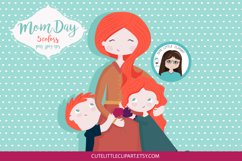 Mom and children clipart Product Image 5