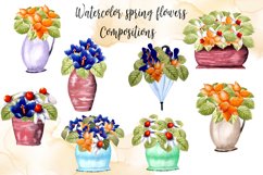 Watercolor Spring Flowers Compositions Product Image 3