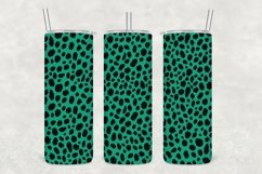 Emerald Leopard Texture Tumbler Wrap Sublimation Product Image 1
