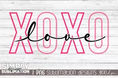 XOXO Love Sublimation Design| Png | Valentine Designs Product Image 1