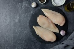 Raw chicken breast fillet with spice copy space. Product Image 1