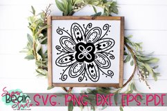 Fancy Flower With Dots - A Mandala SVG Product Image 1