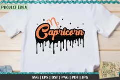 Dripping Capricorn Zodiac svg | Capricorn | Zodiac signs Product Image 2
