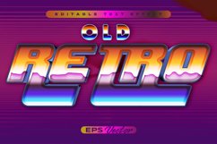 Old retro editable text effect with futuristic background Product Image 1