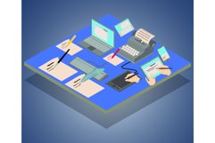 Compose concept banner, isometric style Product Image 1
