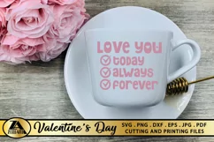 Valentines Day SVG Love Quotes SVG Love You SVG Cut files Product Image 6