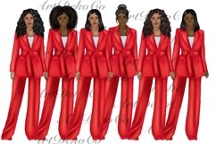 Sorority clipart, Sisterhood clipart, Afro girls clipart Product Image 4