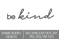 Be Kind Machine Embroidery Design Product Image 1