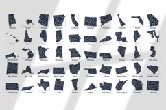 Political divisions of the US. Denim leopard skin print Product Image 5