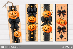 Halloween Pumpkin Bookmark. Halloween Bookmark Printable Product Image 1