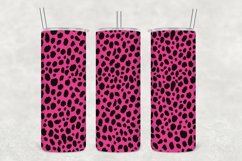Fuchsia Leopard Pattern Tumbler Sublimation Product Image 1